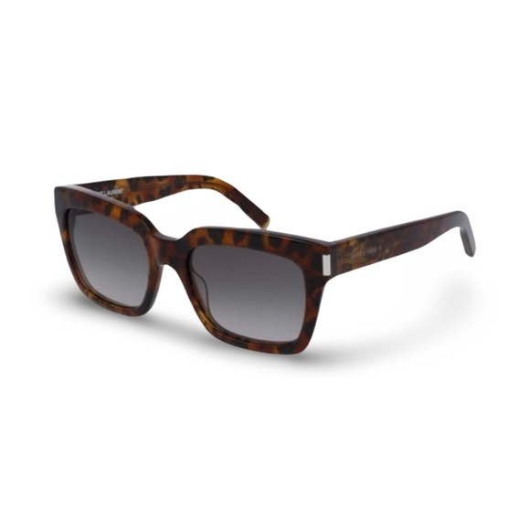 Yves Saint Laurent Black Tortoise Square Lens  Sunglasses leopard print - Picture 5 of 9